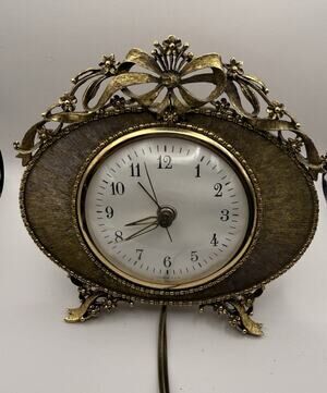 Vintage Matson Garden Party Electric Clock Working Ex Condition Hollywood Regenc